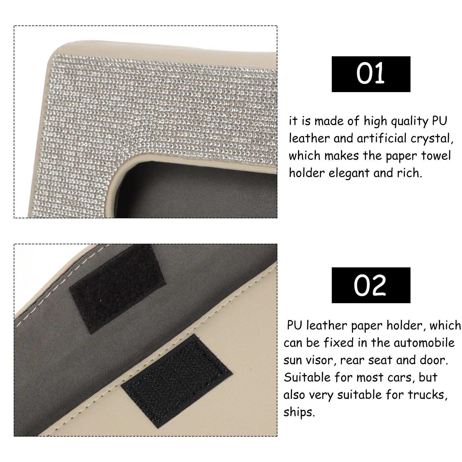 

Tissue Holder Pu Sun Visor Napkin Case For Vehicle Interior Car Tissue Box Holder Car Napkin Box