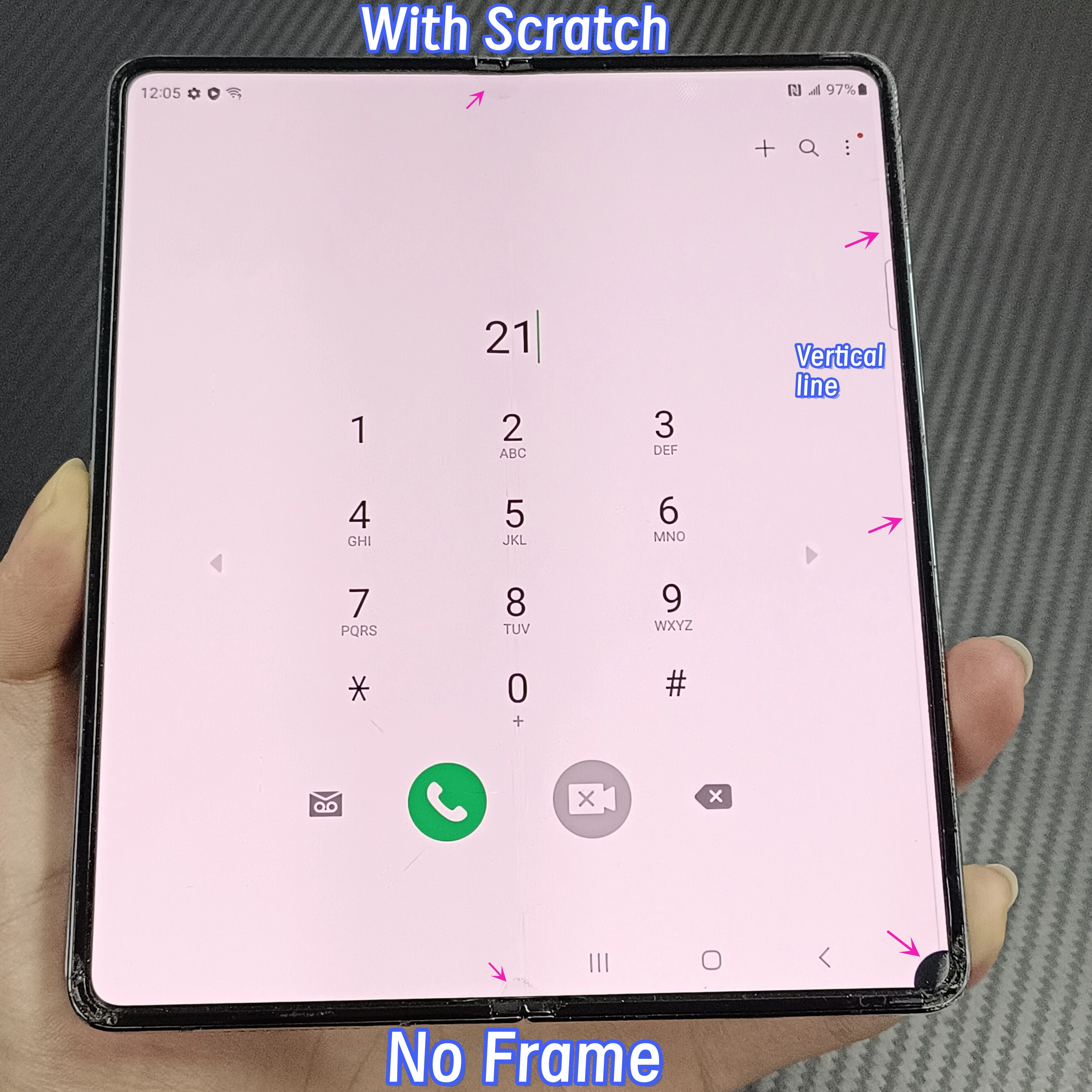 7,6-дюймовый AMOLED F936 для Samsung Z Fold 4, внутренний экран F9360 SM-F936B/DS F936U F936W, сменный ЖК-дисплей Z Fold4, сенсорный дигитайзер