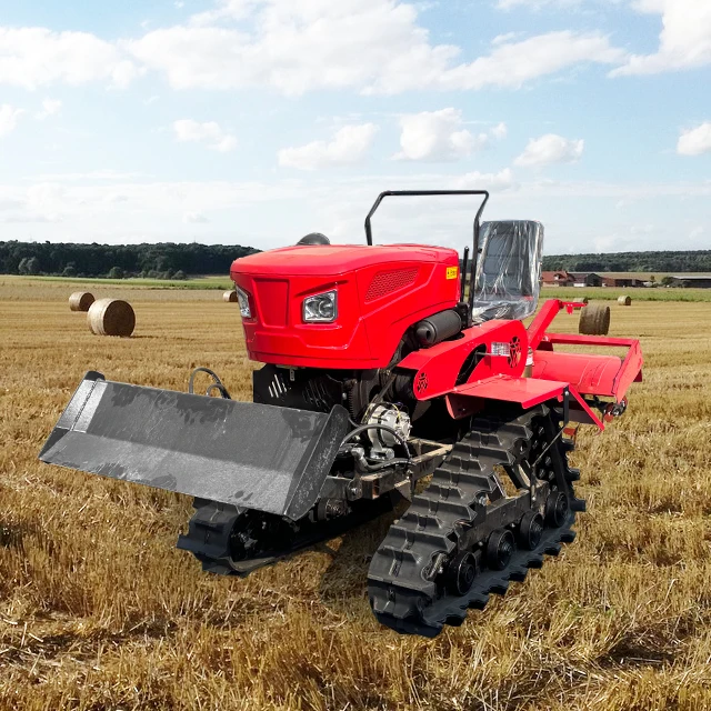 نوع الركوب الزراعية الدفع الرباعي جرار الحراثة الدوارة متعدد الوظائف الديزل رباعي العجلات آلة زراعة صغيرة