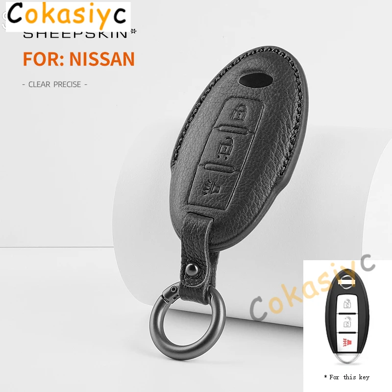 3 Buttons Car Smart Key Case Fob Keychain Lanyard for Nissan 370Z Armada Kicks Murano Pathfinder Rogue Titan Versa Note Infiniti