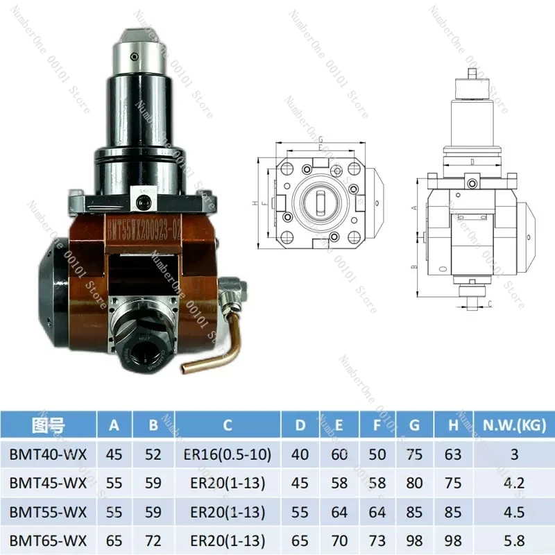 Universal Driven Tool Holder BMT40 BMT45 BMT55 BMT65 Adjustable Angle CNC Machine Tool Accessories