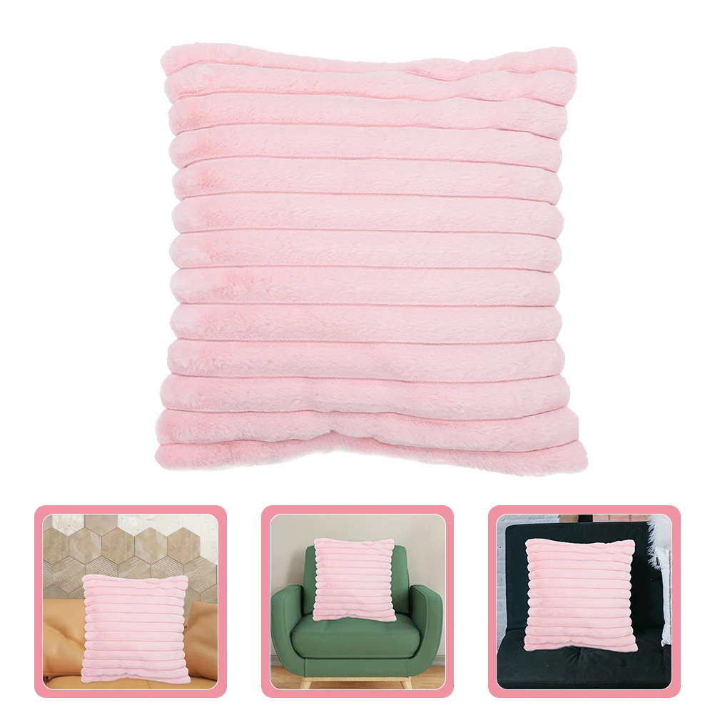 

Imitation Rabbit Hair Throw Soft Cushion Decorative Square Couch Pillow for Bed Living Room Nap Pillow Home Decor