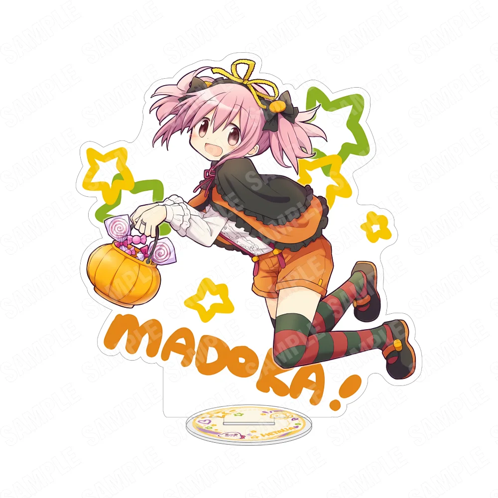 Madoka Magica Anime Acrylic 15CM Stand Keychain Madoka Sayaka Mami Kyoko Homura Halloween Desk Decor Collectible Gift for Fans