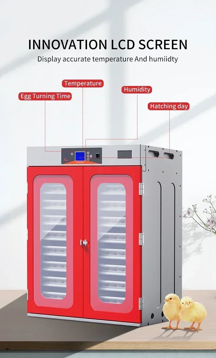 2000 Eggs Capacity Automatic Incubator Dual Power Supply Large-scale Constant Temperature Farm Egg Hatching Machine