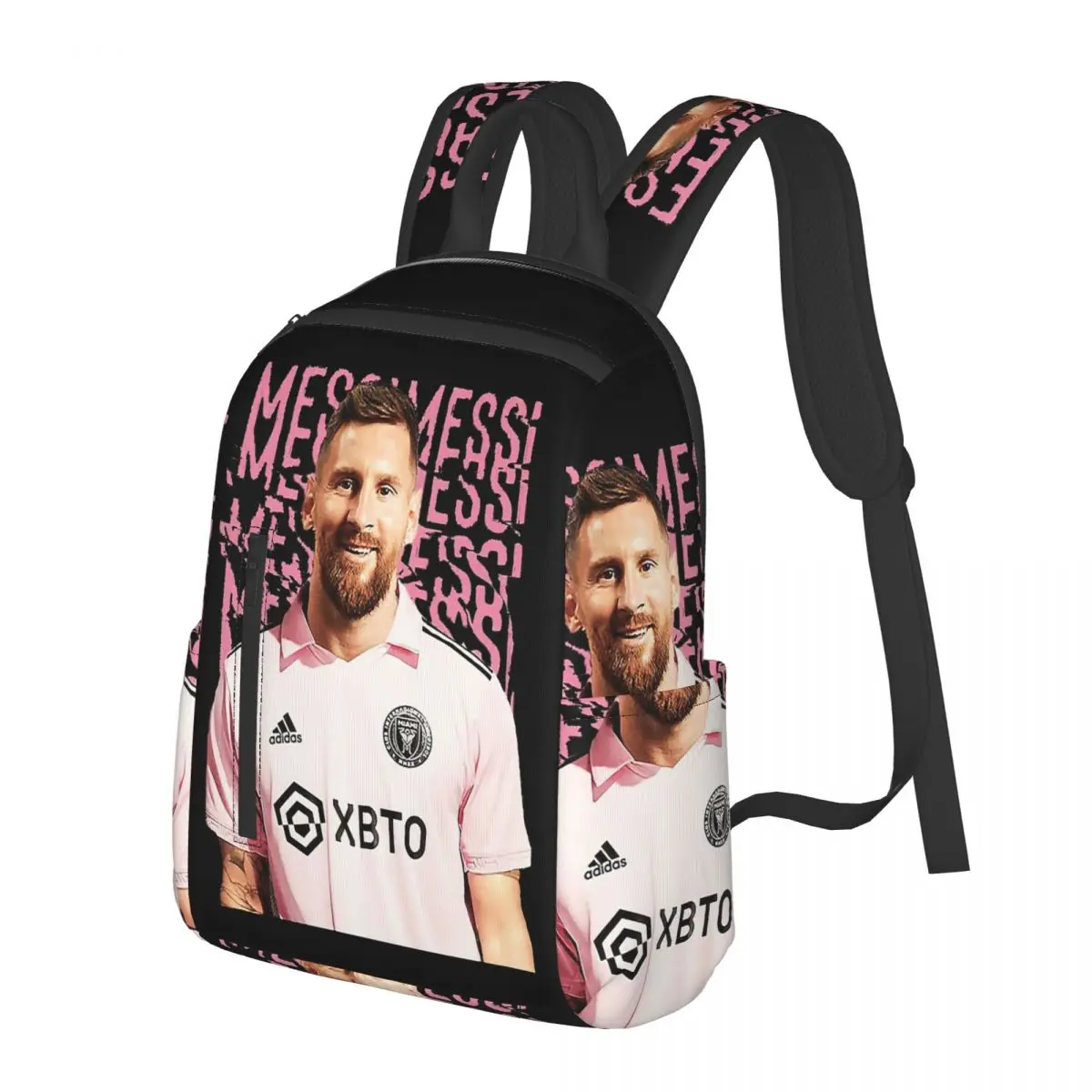 

Messi Inter Miami, Inter Miami Студенческий рюкзак Школьная сумка Походный дорожный рюкзак для мужчин и женщин Модная сумка для книг Сумки на плечо