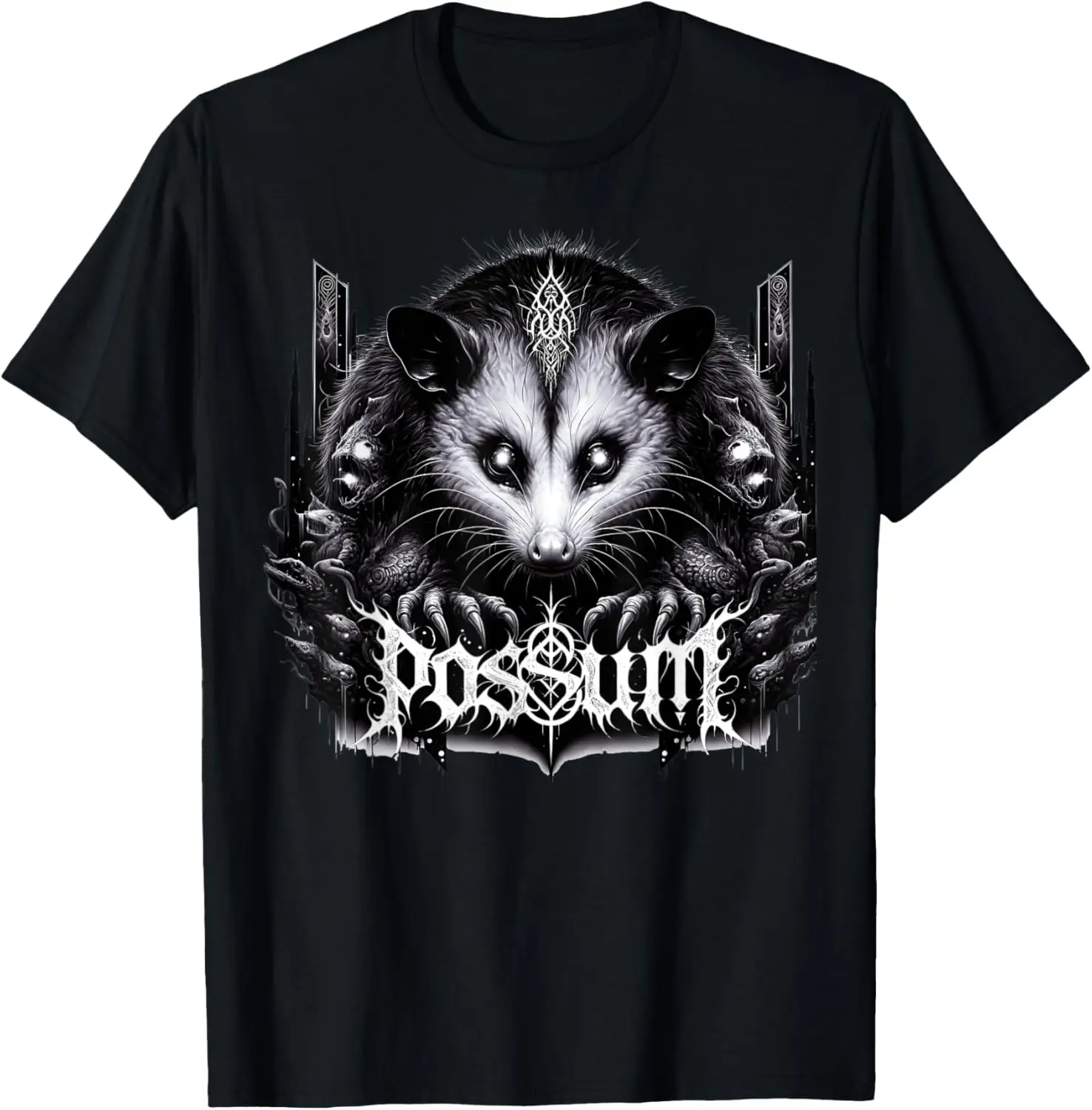 Death Metal Music Possum Goth Black Aesthetic Opossum Gothic T-Shirt