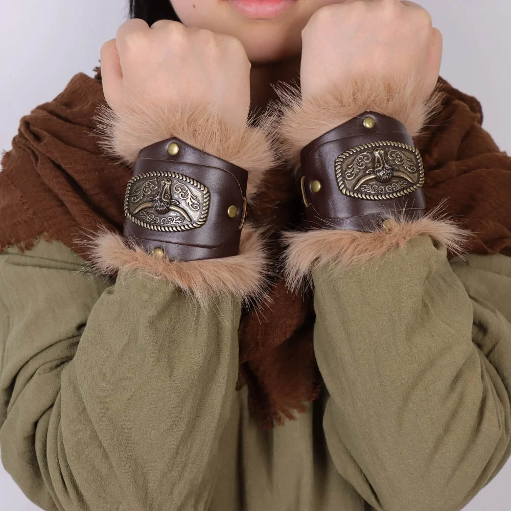 واقي المعصم من القطيفة في العصور الوسطى، إكسسوار الفارس السميك، دعامات ذراع قابلة للتعديل، إكسسوارات أزياء دعامة المسرح التنكرية #1