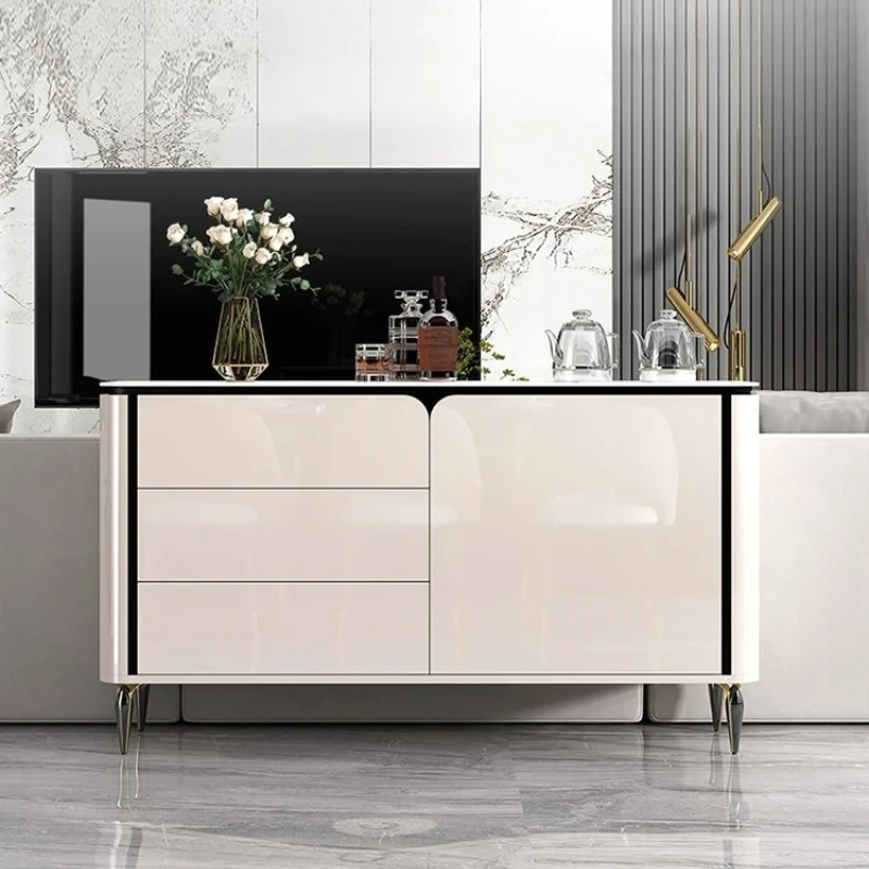 

Элитный дизайнерский шкаф в скандинавском стиле для гостиной, кремовый, с выдвижными ящиками, качественная мебель для дома