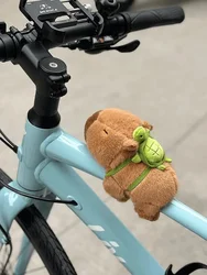Capybara bike decoration cute car accessories mountain bike riding partner flabby cute Capybara car interior doll decoration