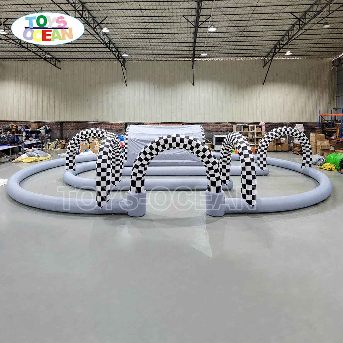 Children's Paradise Inflatable Bumper Car Track, Quick Setup and Storage, Party and Exhibition