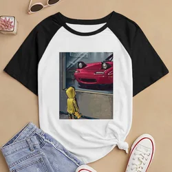 Miata top women manga streetwear summer top female y2k funny clothes