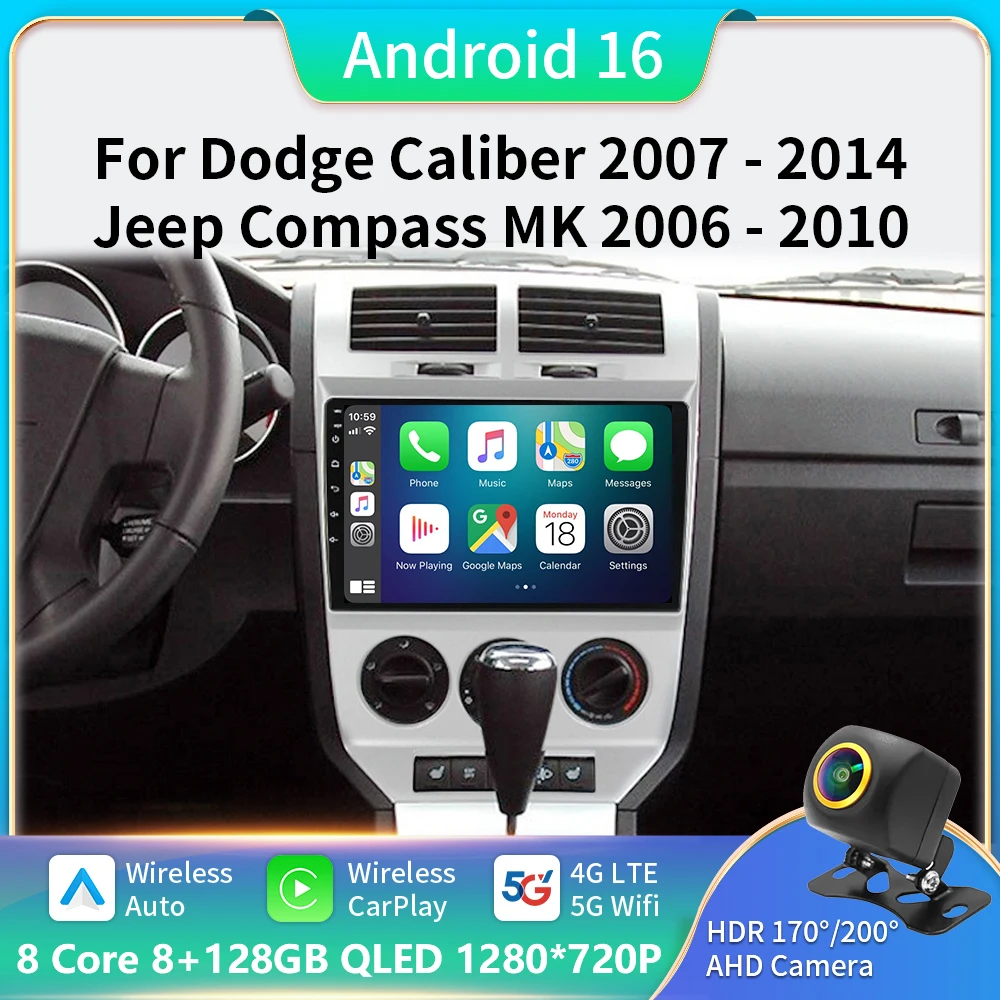 

Android Car Radio Multimidia Player For Dodge Caliber Jeep Compass 1 MK Patriot 2006 - 2010 Auto GPS Navigation Carplay 2din DVD