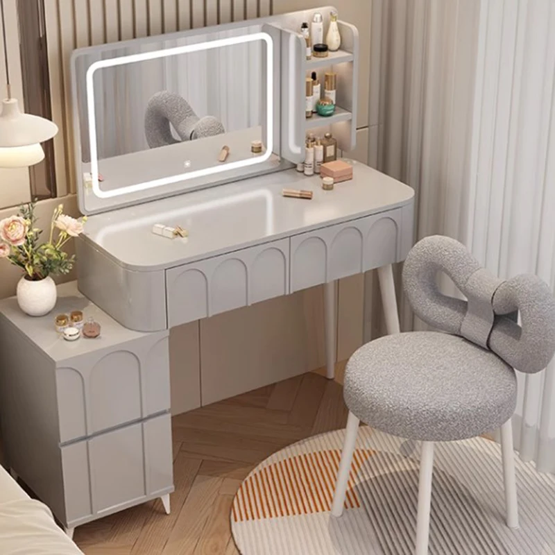 

Grey Nordic Dresser Table Bedroom Simple White Makeup Vanity Dresser Living Room Mobile Coiffeuse De Chambre Home Furniture