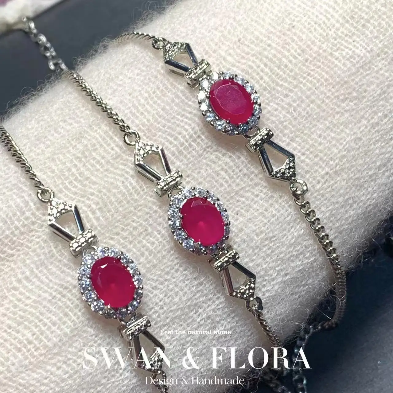 

WEDDING Natural Ruby Bracelet For Women Adjustable Fine Jewelry Stone luxury fashion women jewelry anniversary & engagement