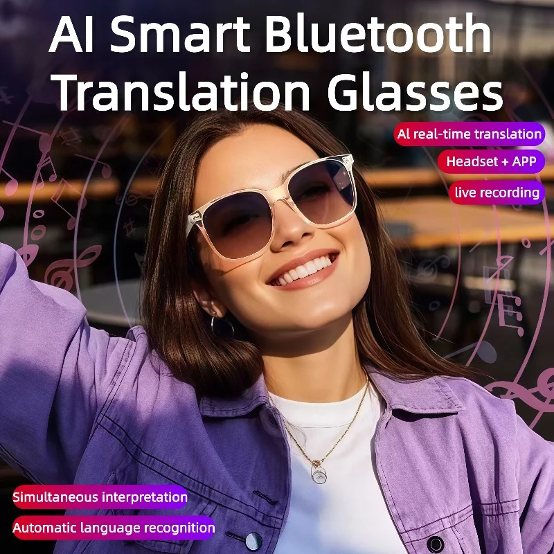 GY500 Al Smart Glasses Blue Tooth Audio Call AI Voice Noise Reduction Music Eyewear Waterproof Speaker Mics Calls Eyeglass