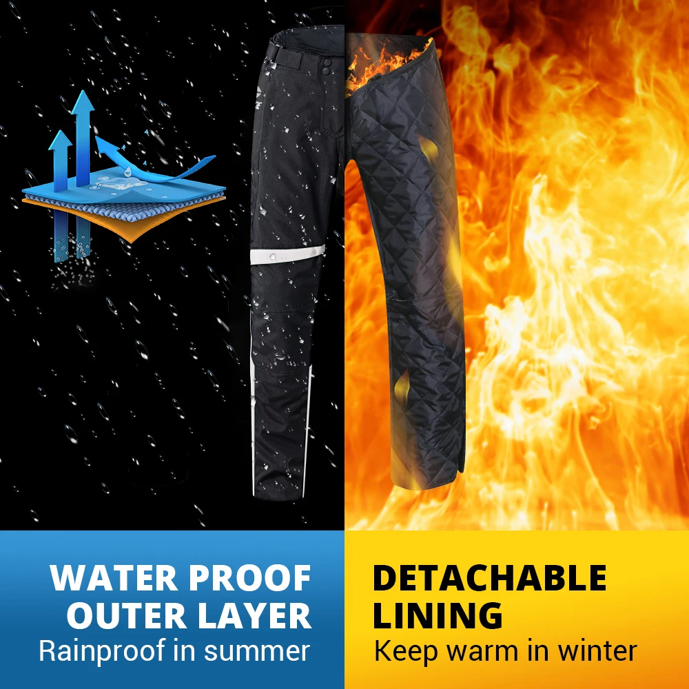 موتوكروس السراويل رجل غير نافذ للمطر تنفس وعاكس في الخريف والشتاء على الطرق الوعرة سروال ركوب الدراجات دراجة نارية سباق السراويل