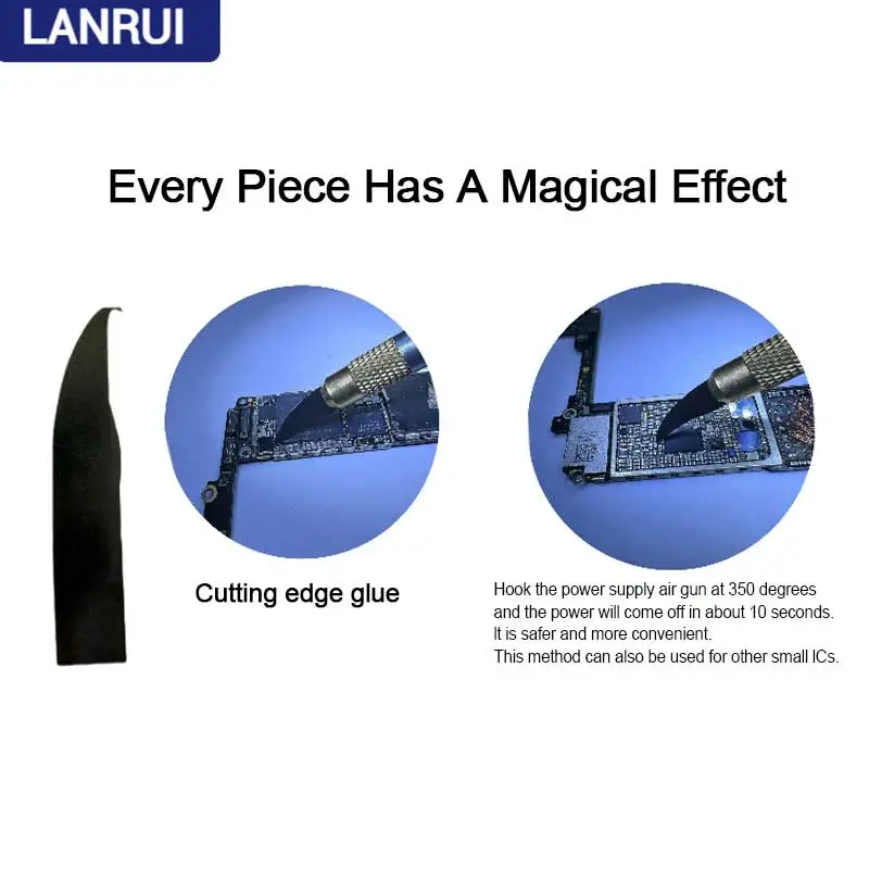 LANRUI CPU Repair Blade 3in1 Set for Computer Mobile Phone Repair CPU Hard Disk IC Chip Disassembly Edge Glue Cutting Blade Tool