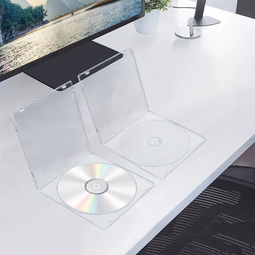 Etui 5.2mm pojedynczy ultracienki standardowy przezroczysty pakiet przenośny Organizer do albumów CDR do kina domowego