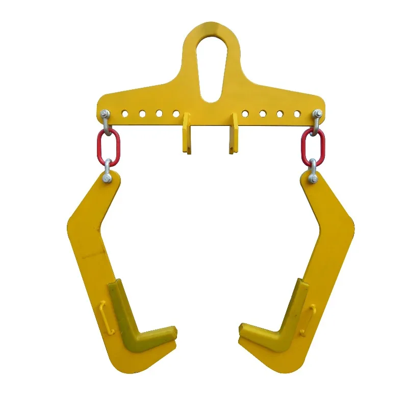 鋼材および金属加工用工業用コイルリフター ダブルフック水平鋼コイル吊り上げ装置 二脚Cフック