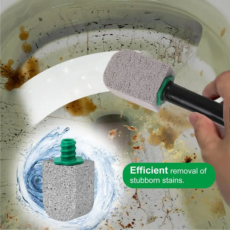 Pumice Stone Cleaning Wand Seat Toilet Bowl Hard Water Stain Remover Eraser Toilet Deep Cleaning Accessories for Household