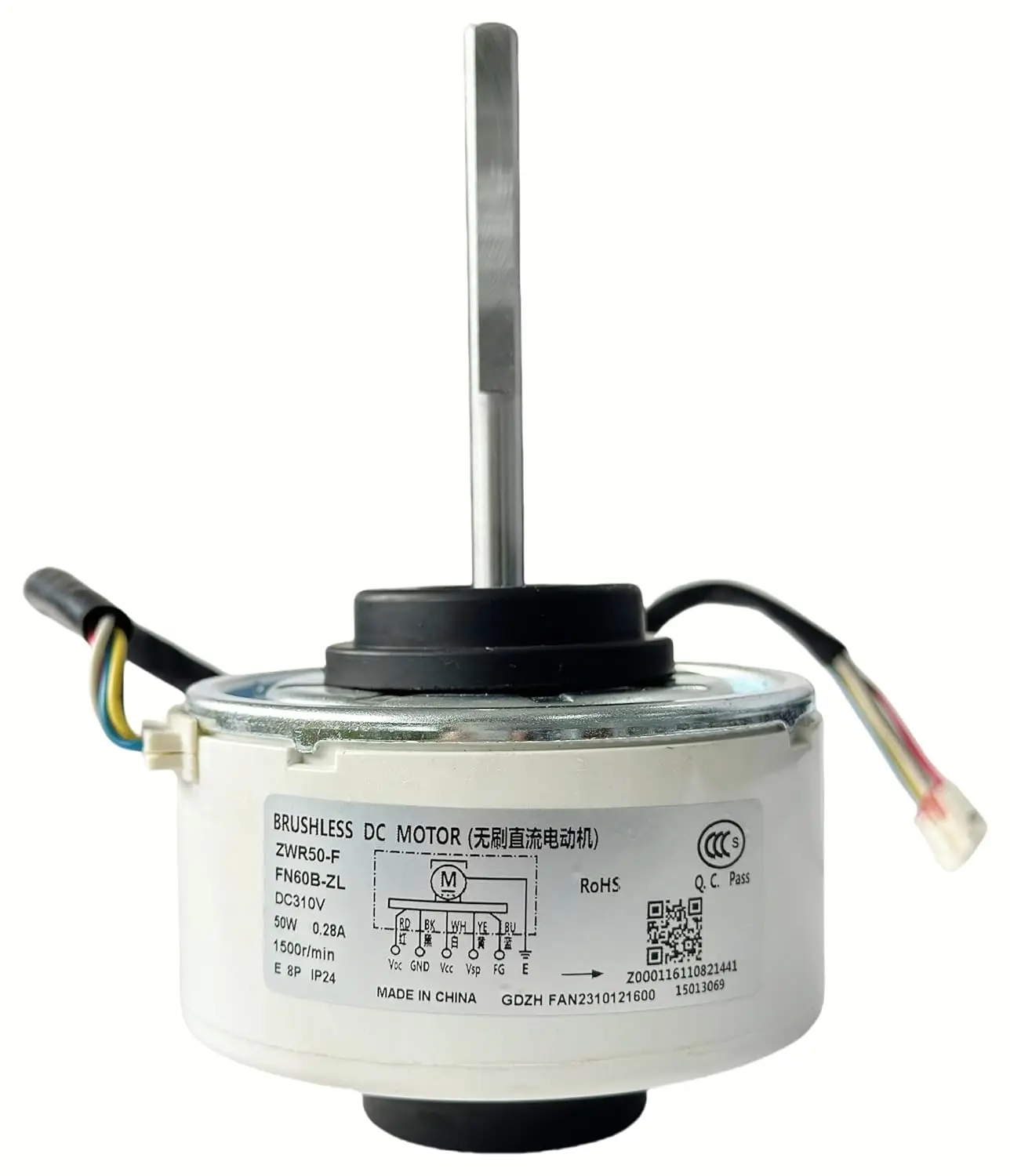310V 50W Brushless Motor for GE FN60B ZL ZWR50 F Air Conditioner Indoor Fan 1500 RPM DC Inverter Motor Replacement