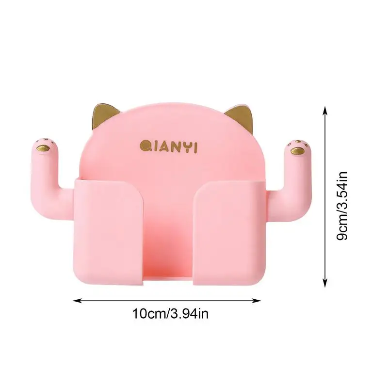 접착제 벽 마운트 전화 홀더 게으른 휴대 전화 펀치없는 벽 마운트 스탠드 화장실 욕실에 대한 안정적인 전화 지주 도구