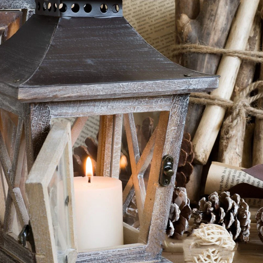 

1Pcs Wooden Candlestick Decorative Holder Stand for Home Lawn Porch Dining Room Outdoor Scene Candleholder