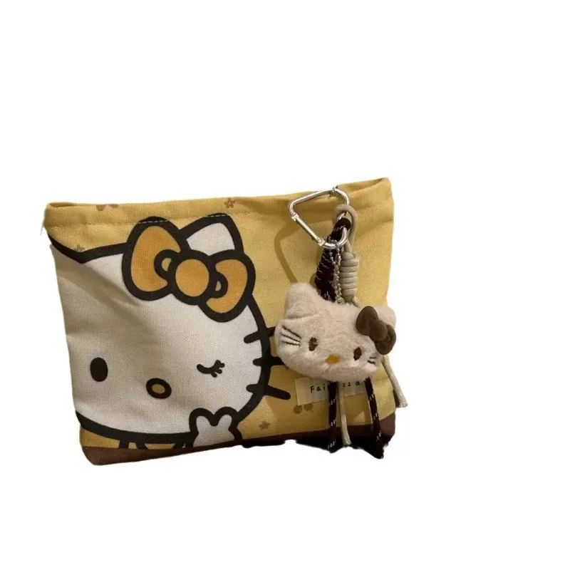 Olá Kitty Anime Kawaii Moda Sanrio Ins Saco De Maquiagem De Grande Capacidade, Bonito Portátil Saco De Auscultadores De Viagem, Coin Purse Presentes