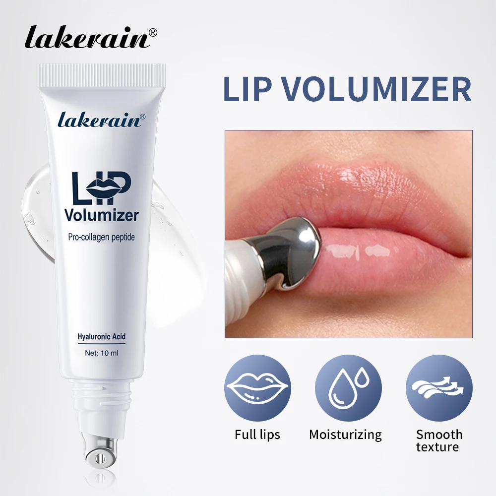 Lakerain Lip Volumizer Deep Hydration Clear Lip Contour Visibly Plumping Reduce Fine Lines Hyaluronic Acid Lip Enriching Essence