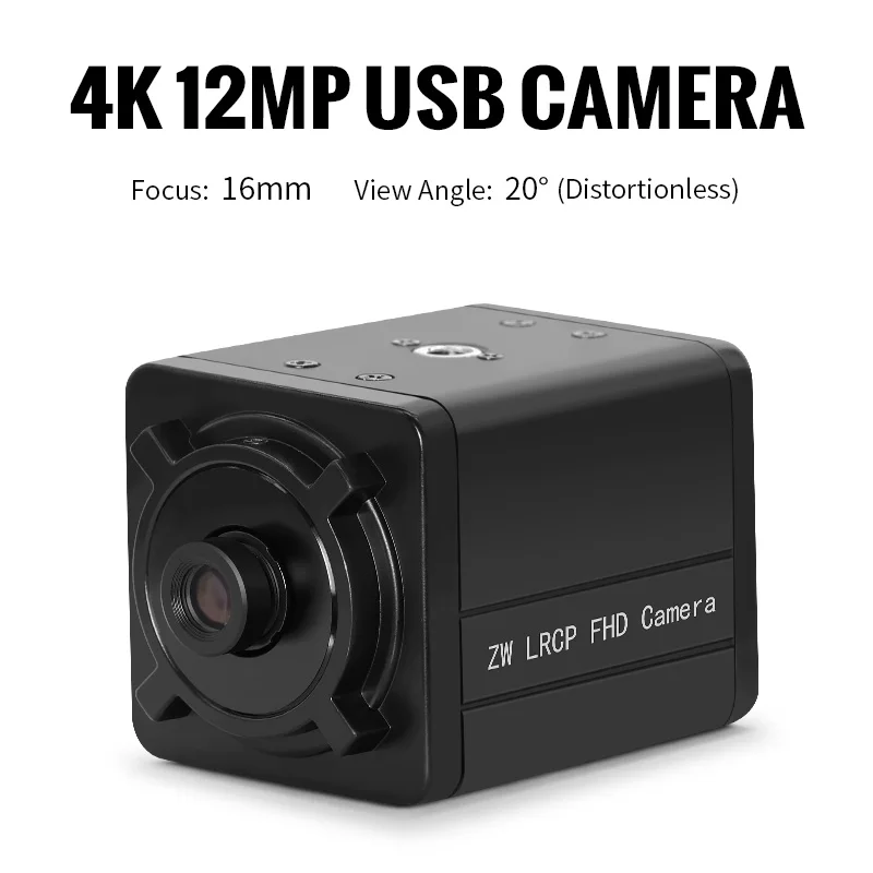 14209 5600 imx577 12MP HD Camera 16mm 20degree NO Distortion Lens UVC USB free drive camera 4K for video conference