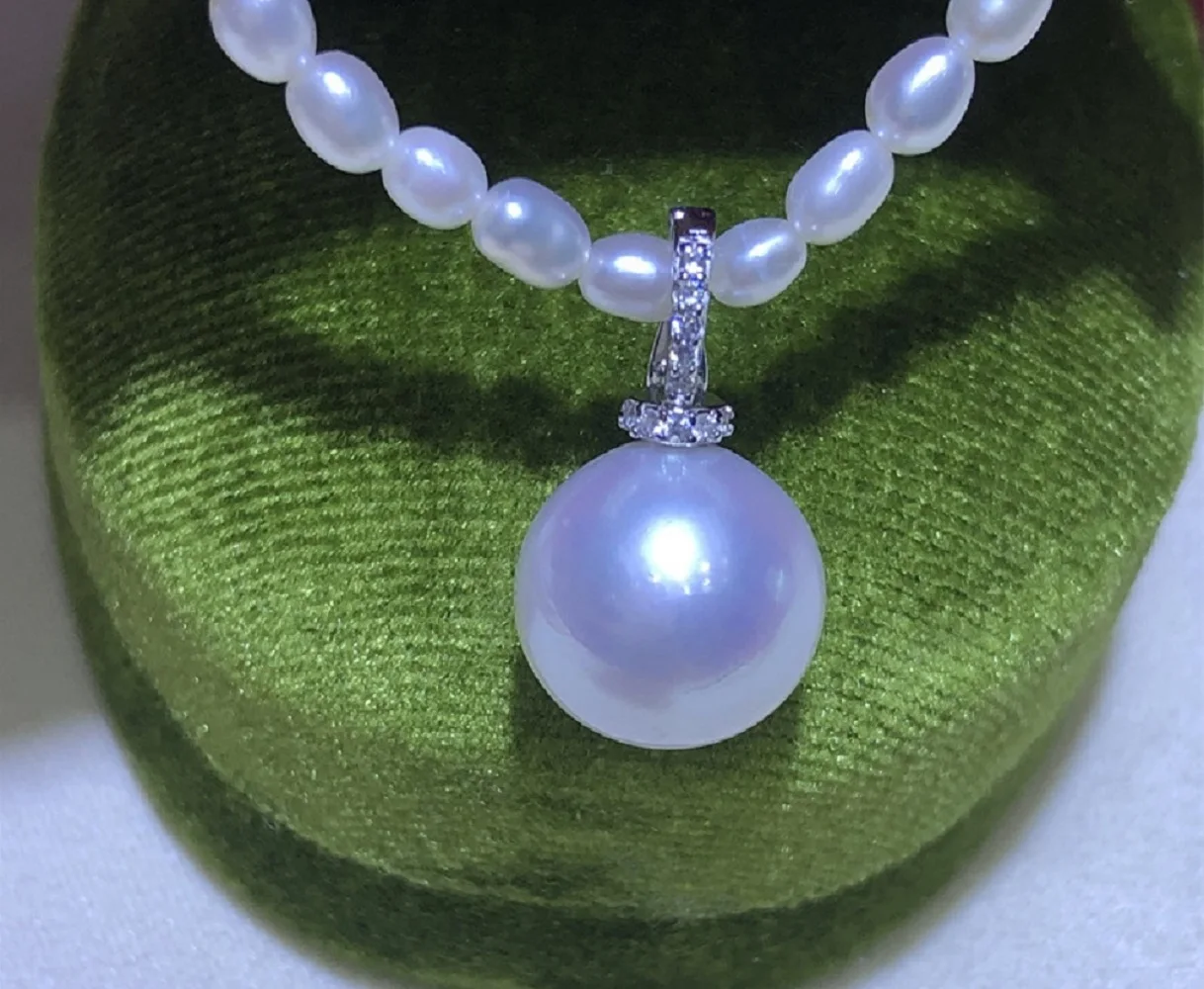 GENUINE HUGE 2-3MM NATURAL WHITE BAROQUE PEARL NECKLACE 40cm 45cm 50cm 55cm 60cm 70cm 90cm 110cm 130cm