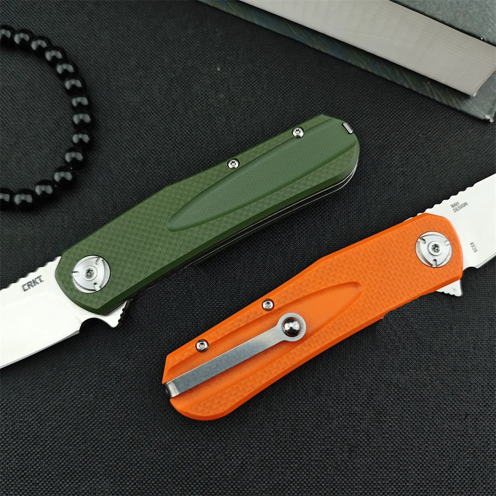 Orange/Green 6535 Folding Knife with Original Box 8Cr13Mov Blade G10 Handle EDC Self-Defense Tool Survival Camping Hiking Knives