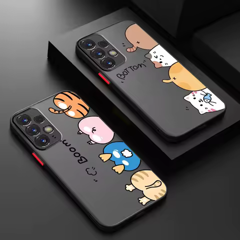 Animal Butts Cat Claws Cute Frosted Translucent For Samsung A53 A52 A33 A32 A51 A71 A21S A13 A73 A50 A22 A12 5G TPU Phone Case