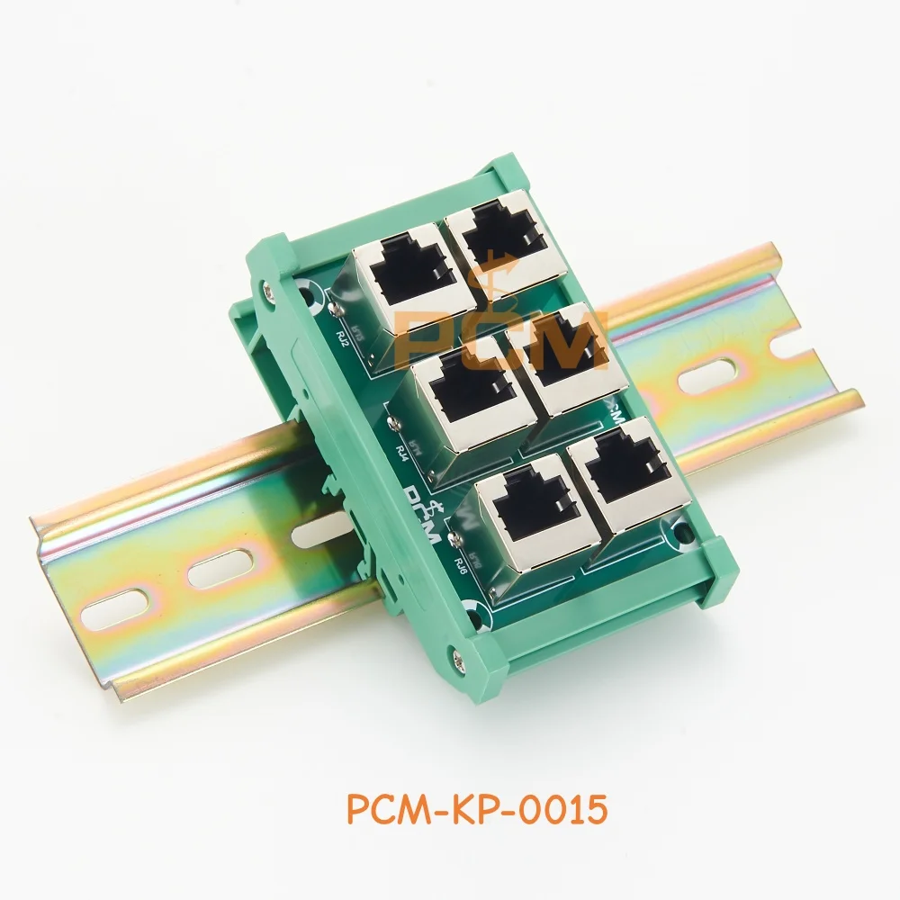 RJ45 8P8C 6 Port Breakout Board Ethernet Network Interface Module for Industrial Automation and Control Systems