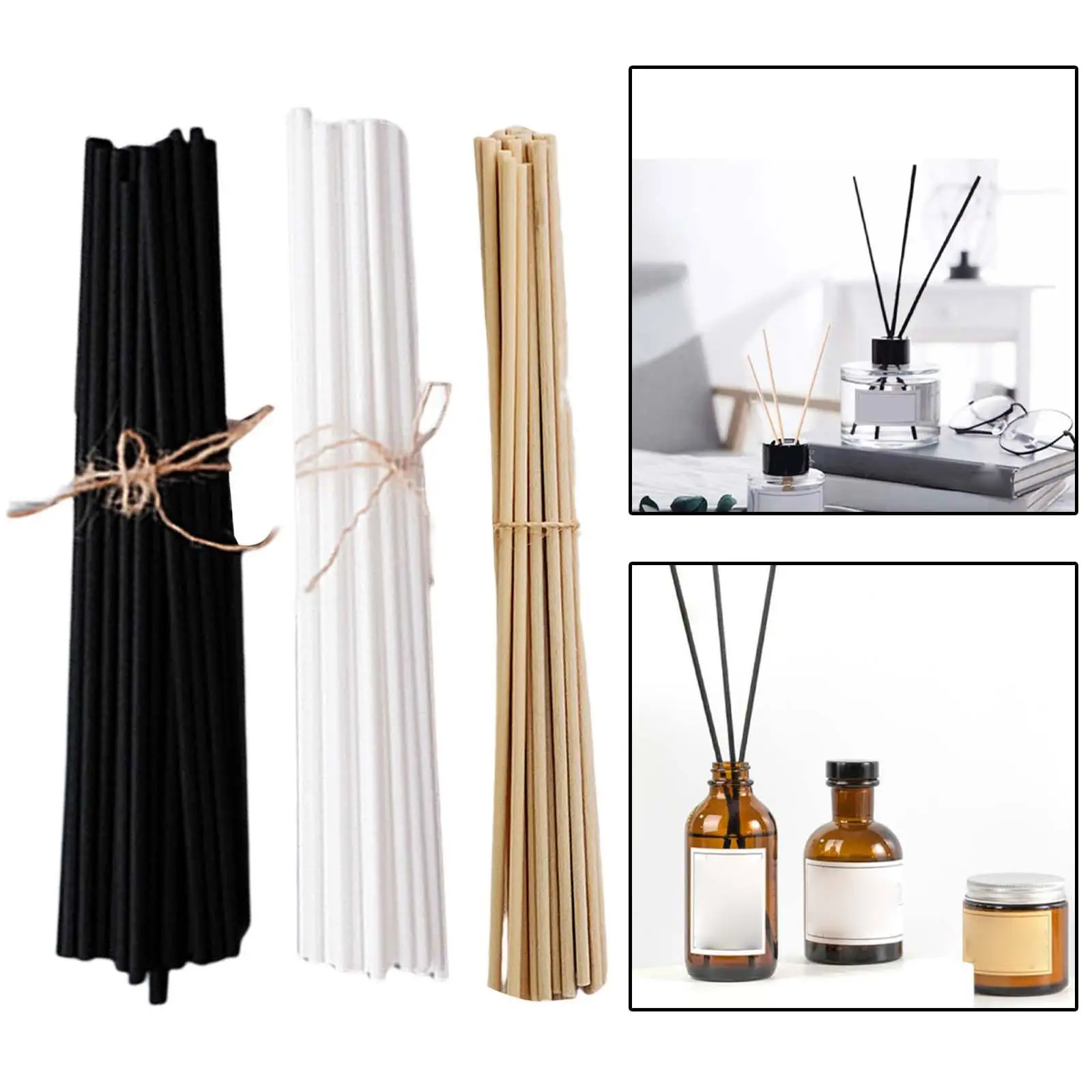 Essential Oils Diffuser Sticks Refill Pack Fiber Home Fragrance for Office Kitchen Bathroom