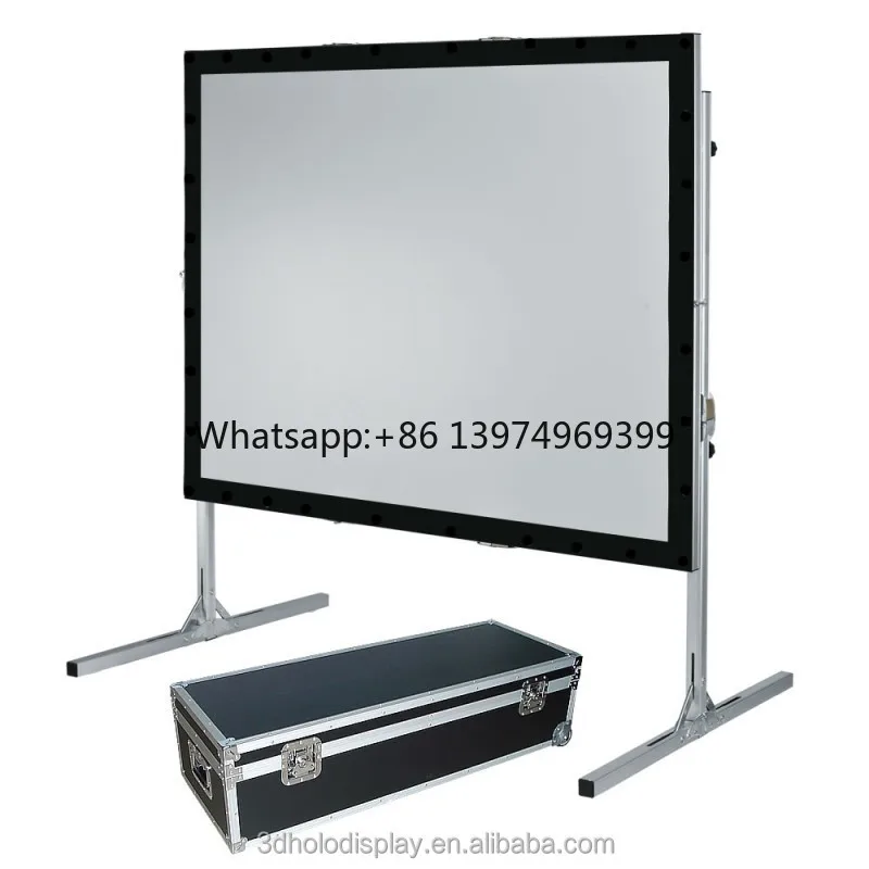 Large Outdoor 4:3 400 Inch Fast Fold Projector Screen with Front & Rear Projection Matte White PVC Fabric