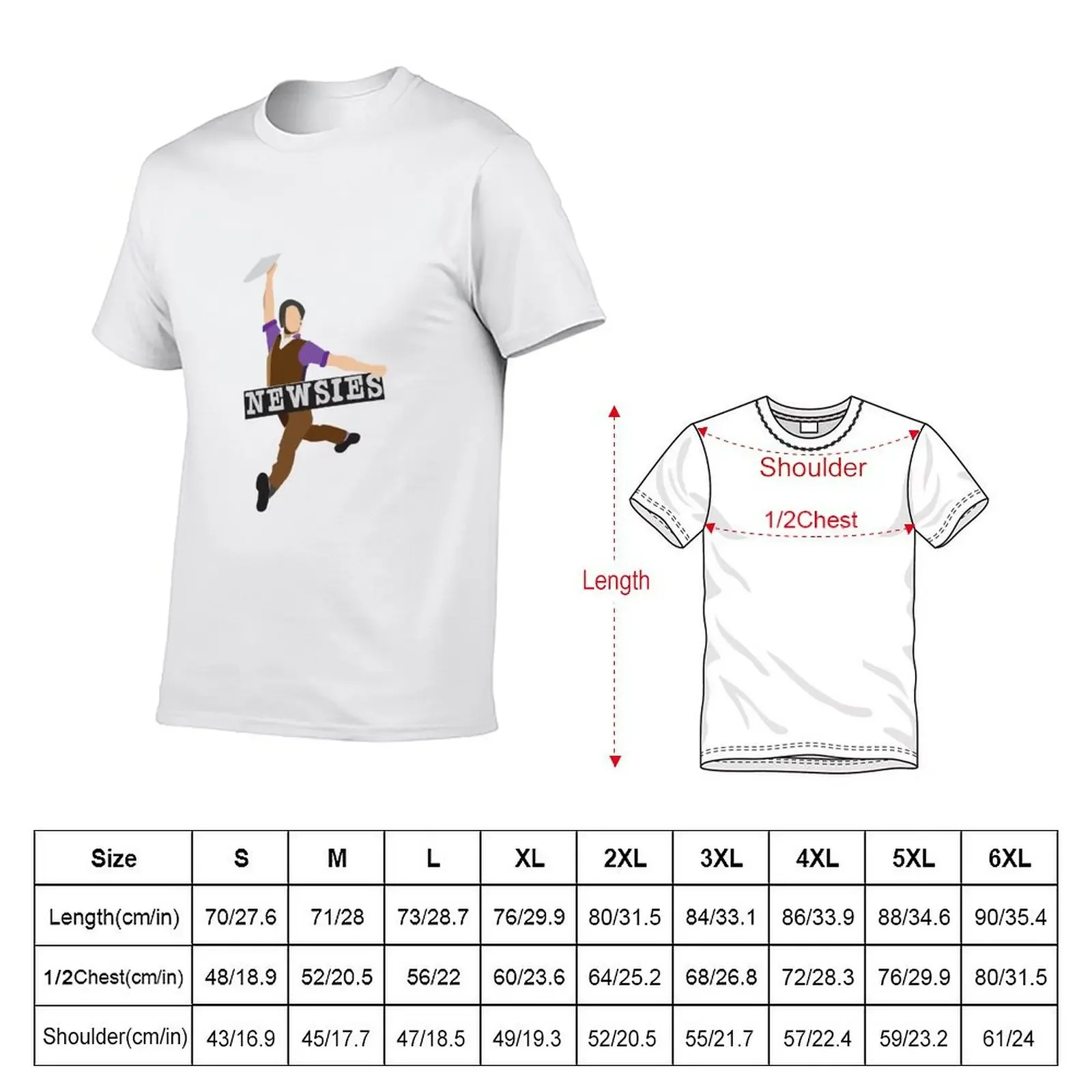 Newsies T-Shirt basketball graphic tees plus size clothes mens funny t shirts