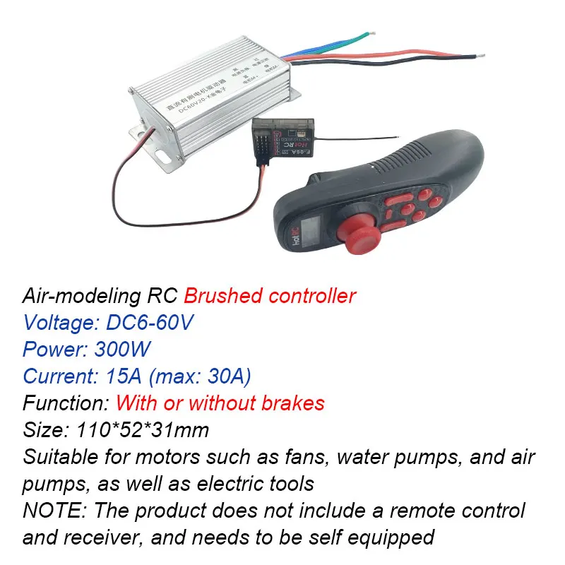 Fotografia 5: Controlador de motor sem escova, motor de escova dc 6-85v 15-35a suporta controle remoto e modelo de modelagem de ar, controle de sinal pwm