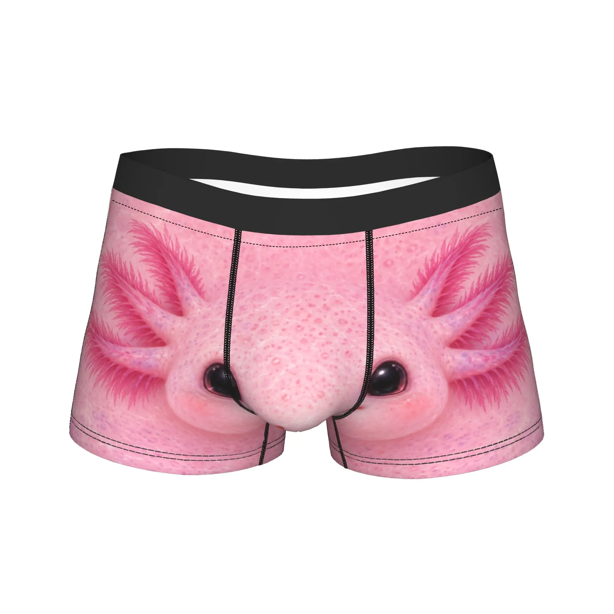 Smiling Pink Axolotl Slouch Boxers Novelty Gift For Men Humorous Underwear  Boxer Underpants
