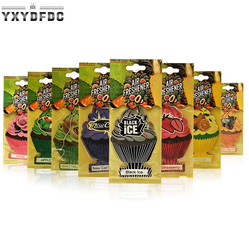 YXYDFDC Car Air Freshener Natural scented tea paper Auto Hanging Vanilla perfume fragrance Egg cone car accessories interior