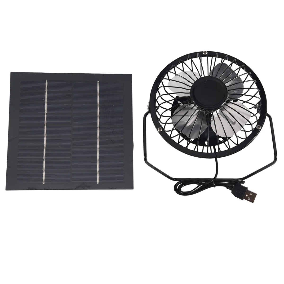 Miniventilador portátil alimentado por Panel Solar, 5W, 4 pulgadas, para invernadero, oficina y exterior