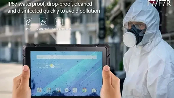 HiGole F7R 10" IP67 10.1 inch barcode scanner 1280x800 HD Android Rugged Tablet