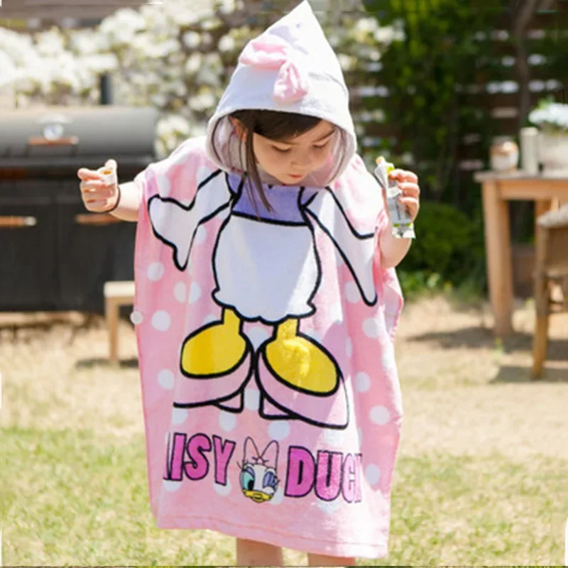 Disney Kids Cartoon Mickey Minnie Bath Towel Baby Boy Cars Girl BeachTowel Cape Towel Gift 60X120cm
