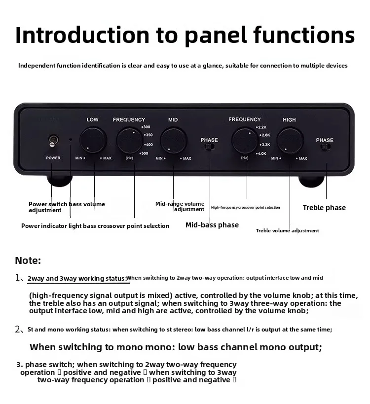 HIFI audiophile two/three electronic crossover preamplifier crossover point adjustable EN30