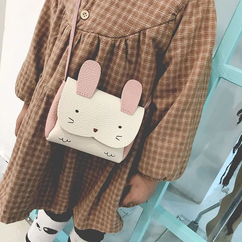 2022 Mode Baby Kids Bunny Meisje Schoudertas Crossbody Messenger Bags Tas Portemonnee Opslag Leuke Konijn Animal Kids Gift Nieuwe