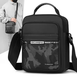 Office leisure nylon shoulder bag men and women are suitable for multiple pockets cell phone money documents storage bag