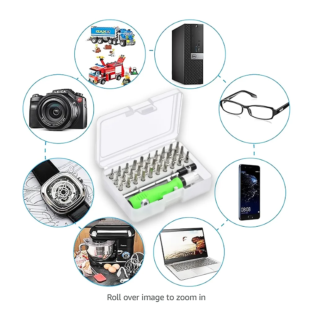 طقم مفك براغي 32 في 1 طقم يدوي مغناطيسي صغير متعدد الوظائف لأداة إصلاح إلكترونية للكمبيوتر والهاتف المحمول