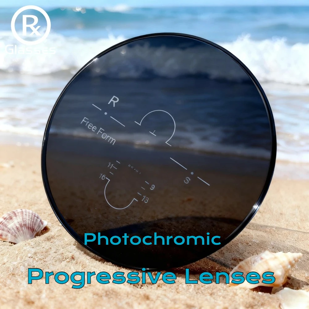 

RX Lens 1.56/1.61/1.67/1.74 Photochromic Free-form Wide Field Progressive Multifocal Lenses Anti-scratch Anti-reflective Anti-UV