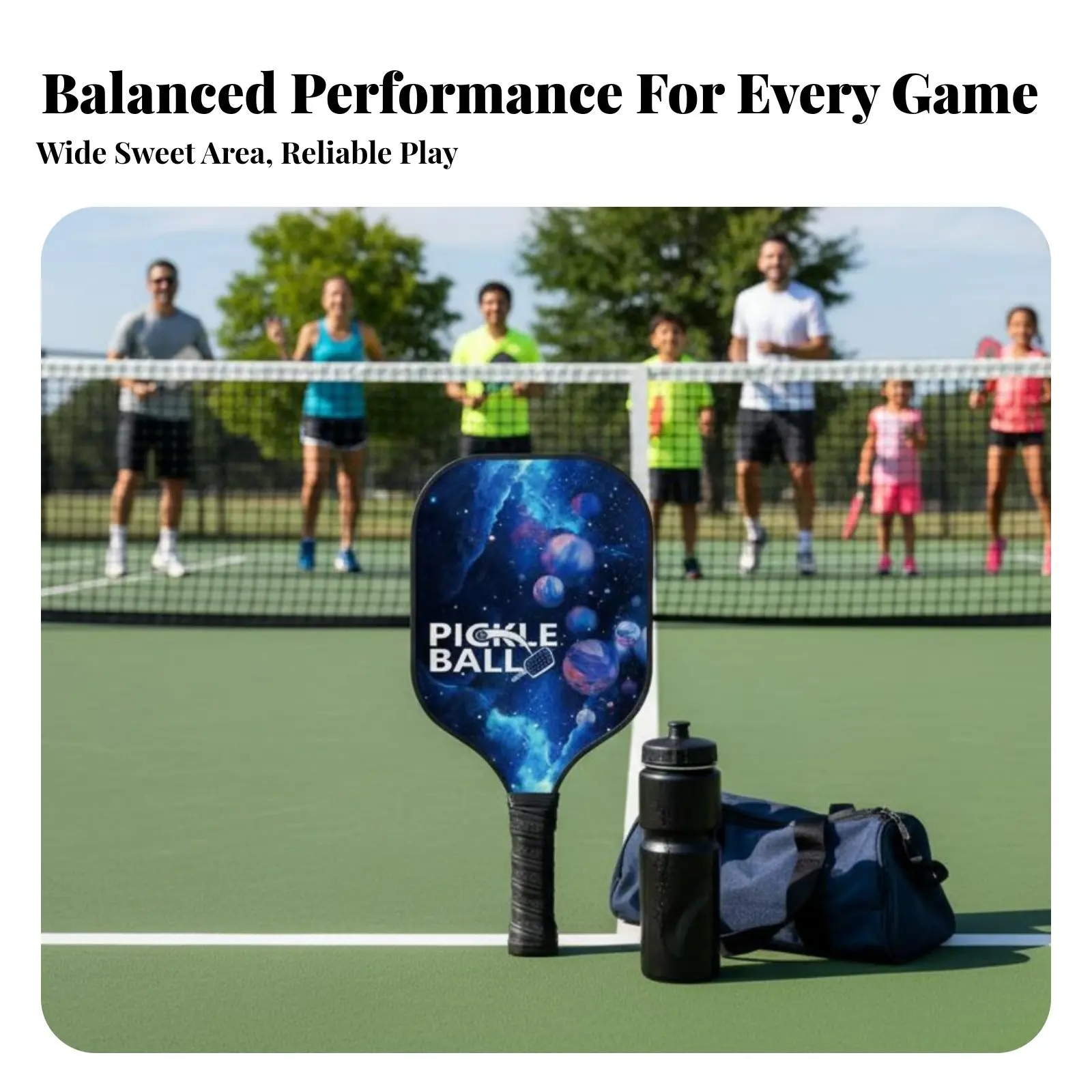 

Pickleball Paddle Set Anti-Slip Grip Pickleball Paddle Sports Equipment Lightweight Safeguarding Perimeter Guard for Beginners