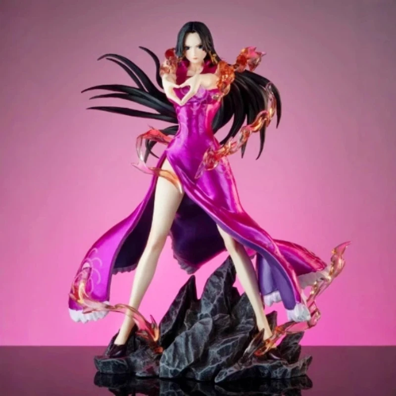 ワンピース 24 センチメートルボア・ハンコックアニメキャラクターモデル GK アクションフィギュアハートサイン像周辺おもちゃデスクトップ装飾少年ギフト